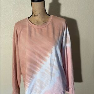 Offline by Aerie Blush and White Tie-Dye Women's Sweatshirt